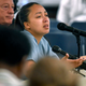 Cyntoia Brown appears in court during her clemency hearing at the Tennessee Prison for Women in Nashville, Tenn.